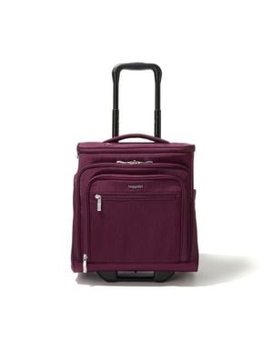 Baggallini Expandable Underseat Carry-On Suitcase - Purple
