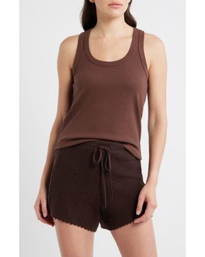 Marine Layer Lexi Sun-In Rib Tank - Brown