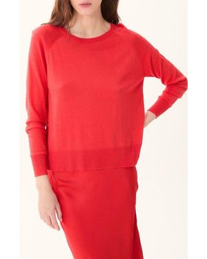 DELUC Formentera Cotton & Modal Sweater - Red