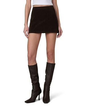Joe's Jeans Faux Suede Miniskirt - Black