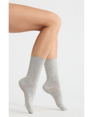 Nordstrom Everyday Rolltop Crew Socks - Gray