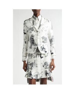 Thom Browne Hector Toile Silk Jacket - Metallic