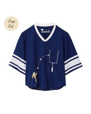 Tombolo 'Doink! Relaxed Crop Cut - Blue