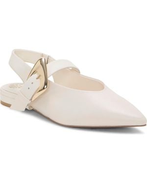 Vince Camuto Amoret Pointed Toe Slingback Flat - White