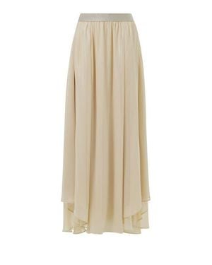 eem Elasticated Waist Asymmetric Skirt - Natural