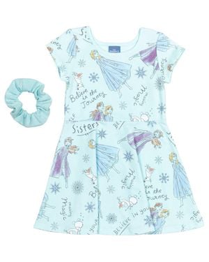 Disney Skater Dress & Scrunchie Set - Blue