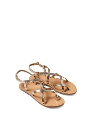 Beek Linnet Crossover Strap Sandal - Metallic