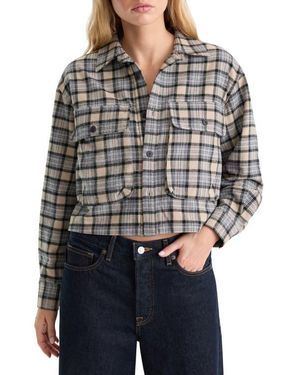 GOOD AMERICAN The Patch Pocket Cotton Shirt - Black