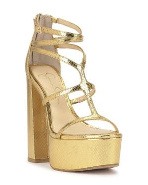 Jessica Simpson Aamina Platform Sandal - Metallic