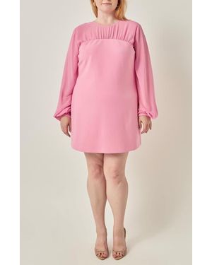 Endless Rose Mixed Media Minidress - Pink