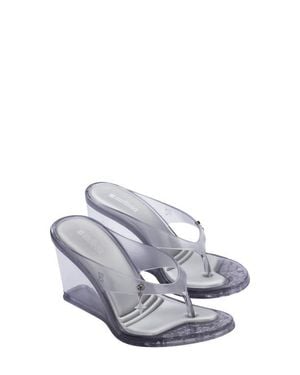 Melissa Nabeela Wedge Flip Flop - White