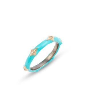 Armenta New World 14K & Enamel Band Ring - Blue