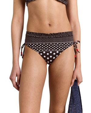 Damson Madder Mixed Dot String Bikini Bottoms - Multicolor