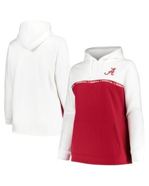 Profile Crimson Alabama Crimson Tide Plus Size Taping Pullover Hoodie - Red