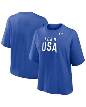 Nike Team Usa Boxy T-Shirt - Blue
