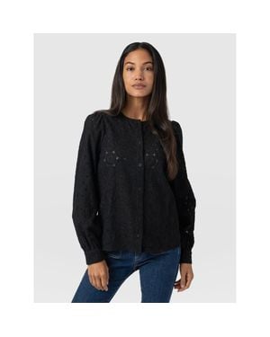 Saint + Sofia Tabitha Blouse - Black