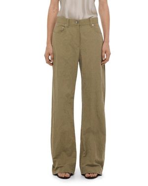Helmut Lang Cotton Blend Bootcut Pants - Natural