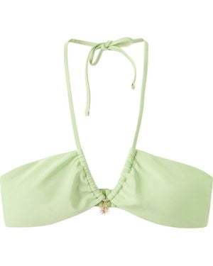 Mango Charm Bandeau Bikini Top - Green
