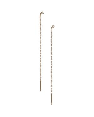 Zoe Chicco Diamond Threader Earrings - Metallic