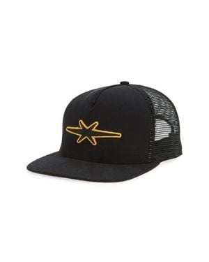 Phipps Star Logo Embroidered Snapback Trucker Hat - Black