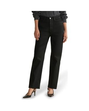 WARP+WEFT Ase Coated High Waist Straight Leg Jeans - Black
