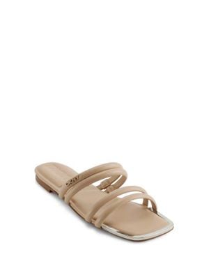 DKNY Square Toe Slide Sandal - Natural