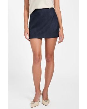 Guess Zanita Pinstripe Miniskirt - Blue
