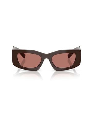 Prada 51Mm Rectangular Sunglasses - Brown
