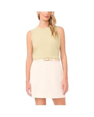 Vince Camuto Knit Sweater Tank - Natural