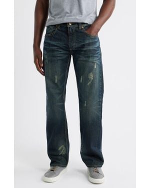 Level 7 Relaxed Straight Leg Jeans - Blue