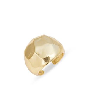 Karine Sultan Liquid Textured Dome Ring - White