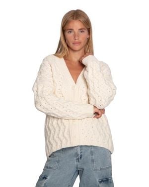 Belle & Bloom Sugar Plum Chunky Cardigan - White
