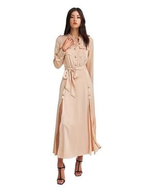 Belle & Bloom Lover To Lover Maxi Shirt Dress - Natural