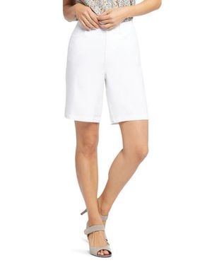 NYDJ Linen Blend Bermuda Shorts - White