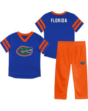 Outerstuff Youth Florida Gators Zone Two-Piece V-Neck Top And Pants Set - Blue