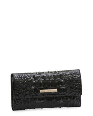Brahmin Cordelia Croc Embossed Leather Wallet - Black