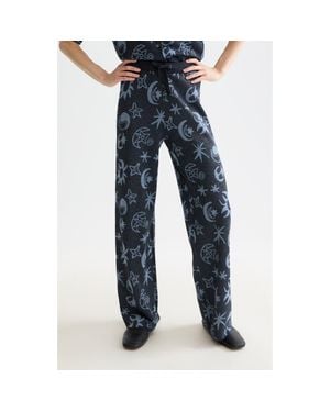 Scotch & Soda Metallic Jacquard Pants - Blue
