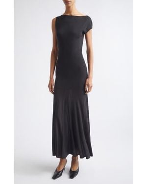 St. Agni Jersey Circle Hem Maxi Dress - Black