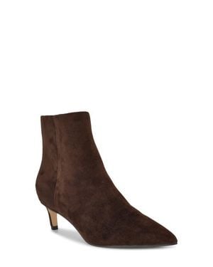 Nine West Brite Pointed Toe Kitten Heel Bootie - Brown