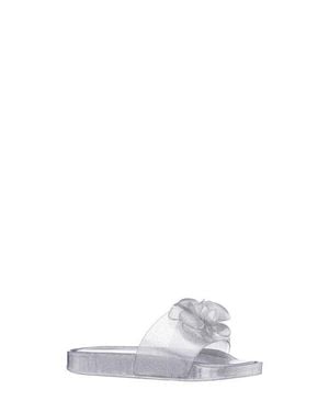Nina Kids' Waterproof Jelly Slide Sandal - White