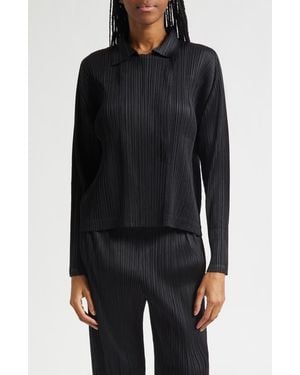 Pleats Please Issey Miyake Monthly Colors February Pleated Jacket - Black