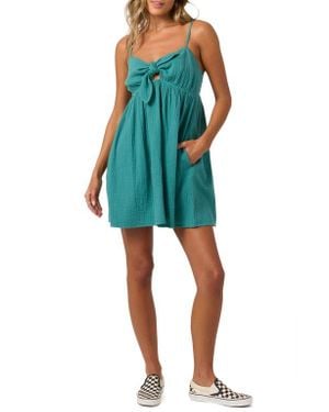 O'neill Sportswear Natalya Tie Front Cotton Dress - Blue