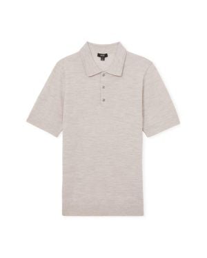 Reiss Manor Merino Wool Polo - White