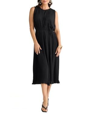 Brave+True Tansy Pleat Tie Belt - Black