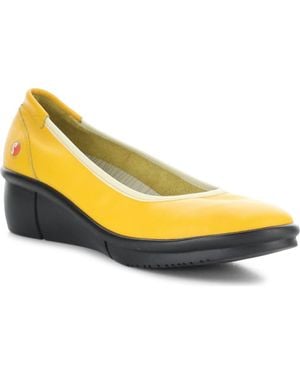 Softinos Rem Platform Wedge Pump - Yellow