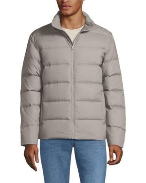 Lands' End Wide Channel 600 Down Puffer Jacket - Gray