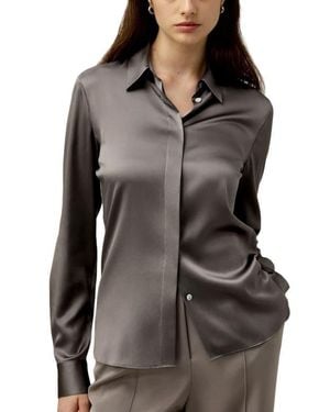 LILYSILK Elegant Silhouette Slim Fit Silk Shirt - Black