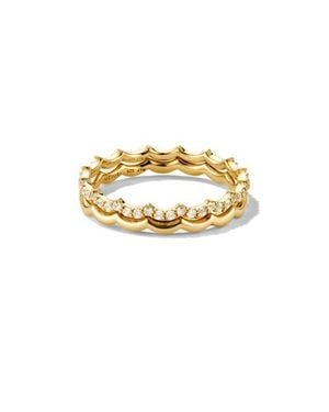 MEJURI Scalloped Sapphire Stacker Set - Metallic