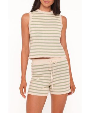 Petal & Pup Ilona Stripe Knit Tank & Shorts Set - Multicolor