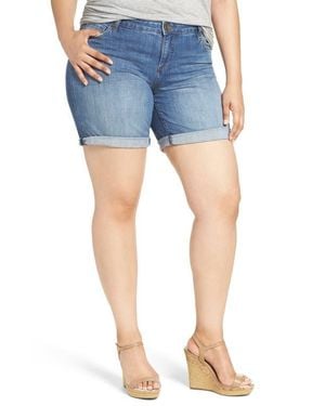 Kut From The Kloth Catherine Denim Boyfriend Shorts - Blue